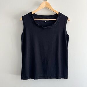 Jones New York Black Sleeveless Soft Knit Sweater w/ Twisted Scoop Neck 0X/XL